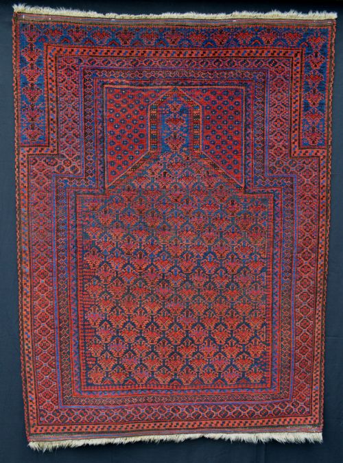 Antique Prayer Rug, Timuri Tribes, Dokhtar-e-qazi Group, Western Afghanistan