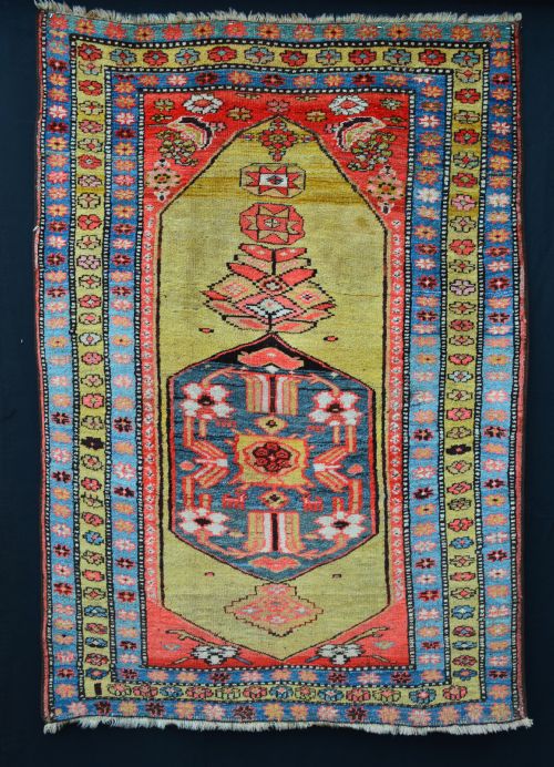 Antique Bijar Rug, Kurdish Tribes of Bijar, Persian Kurdistan
