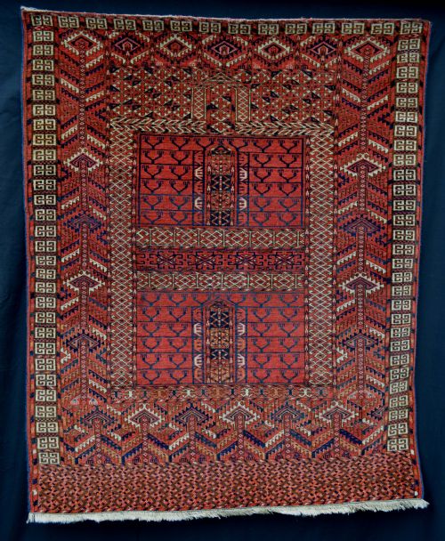 Antique Turkmen Engsi (Yurt Door Hanging), Tekke Tribes, Turkmenistan, Central Asia.