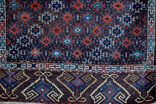 fig 1. Antique Turkmen Wedding Rug, Yomut Tribes, Trans-Caspian Steppes, Turkmenistan, Central Asia.
