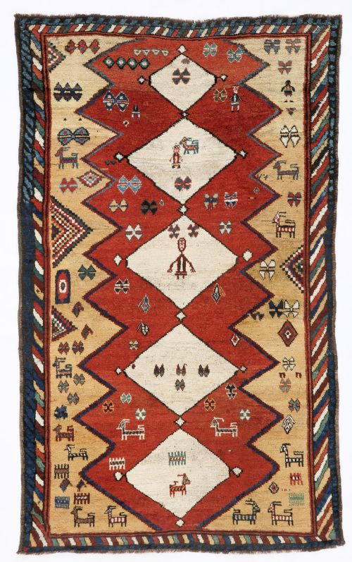 Antique Gabbeh, Lor - Boyer Ahmadi Tribe, Luristan, Western Persia.