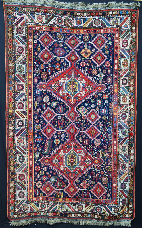 Antique Qashqa'i Rug, Fars Province, South-west Persia.