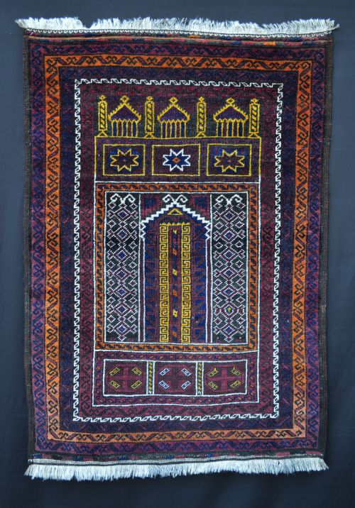 Baluch Prayer-rug, Sistan Province, South-east Persia.
