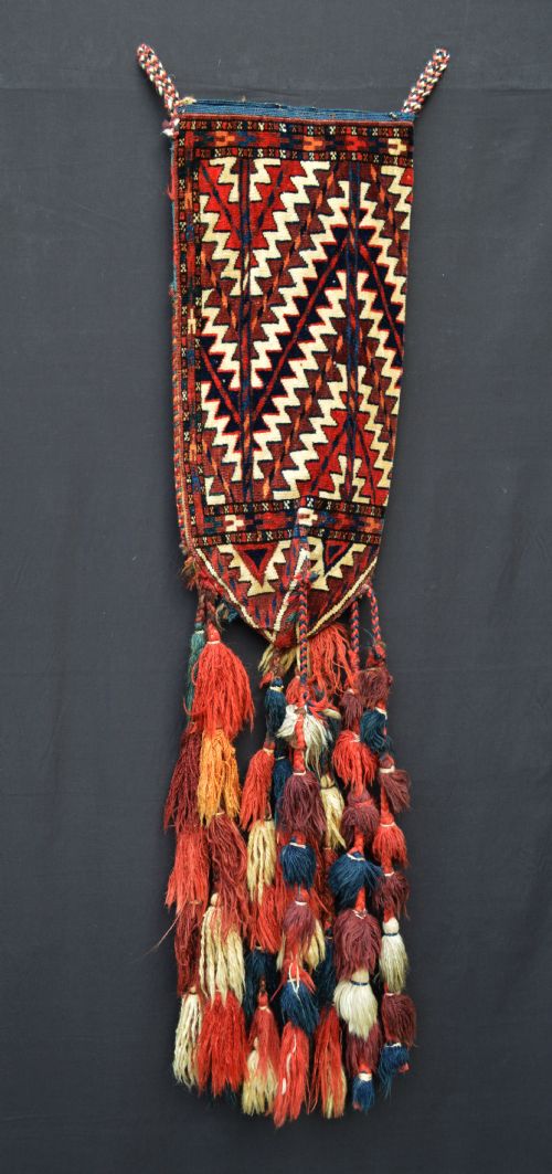 Antique UK Bash (Tent-pole Bag), Yomut Turkmen Tribes, Trans-caspian Steppes, Turkmenistan, Central Asia.