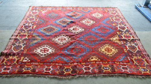 Rare Antique Khirgyz Carpet, Khirgyzstan.