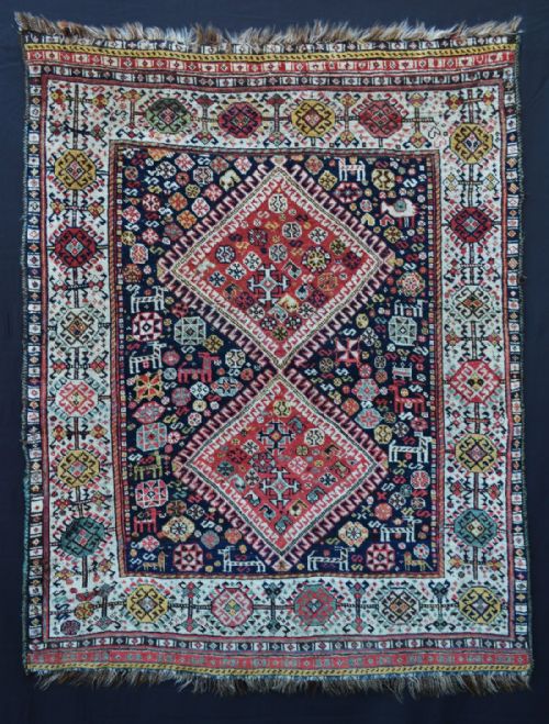 Antique Qashqa'i - Shekarlu Tribal Rug, Fars Province, South-west Persia.