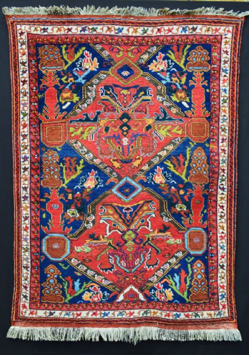 Antique Afshar Tribal Rug, Neiriz, Kerman Province, Southern Persia.