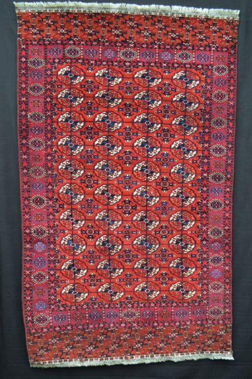 Antique Turkmen Rug, Teke Tribes, Merv Oasis, Turkmenistan, Central Asia.