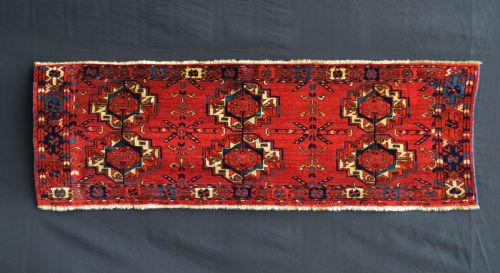 Antique Turkmen '6-Gul' Torba, Teke Tribes, Turkmenistan, Central Asia.