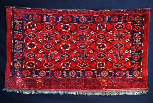 Antique Large Turkmen Storage Bagface, Ersary Tribes, Middle Amu Darya Region, Turkmenistan, Central Asia.