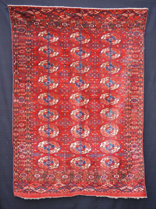 Antique Turkmen Rug, Teke Tribes, Merv Oasis, Turkmenistan, Central Asia,