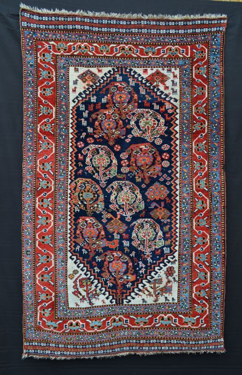 Antique Qashqa'i Rug, Possibly Shesh Boluki Tribe, Fars Province, South-west Persia.