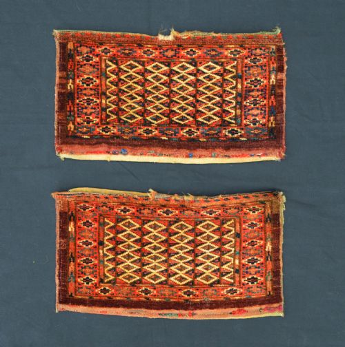 Pair of Antique Turkmen Kaps, Yomut Tribes, Trans-caspian Steppes, Turkmenistan.