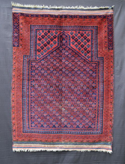 Antique Prayer-rug, Timuri Dokhtar-e-qazi Tribe, Western Afghanistan.