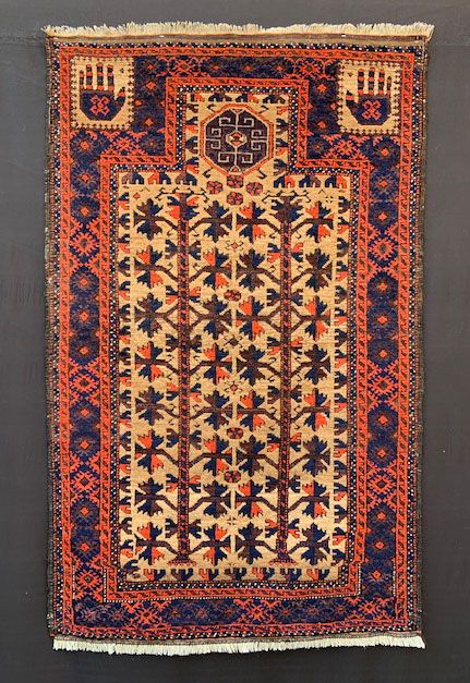 Antique Prayer-rug, Baluch Tribes, Khorassan Province, North-east Persia.