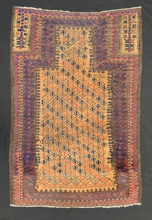 Antique Prayer-rug, Baluch Tribes, Khorassan, North-east Persia.