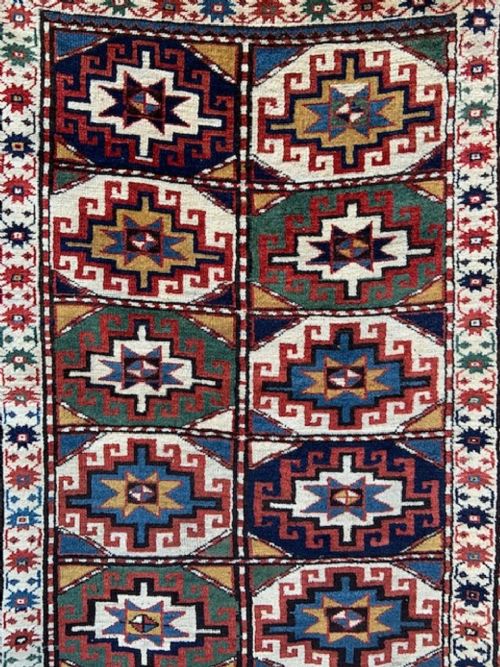fig 1. Antique Moghan Rug, Moghan Region, Kazak Mountains, South-Western Caucasus.