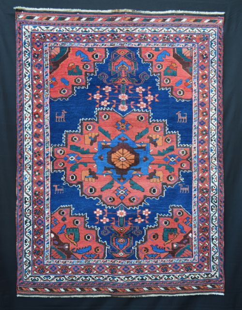 Antique Afshar Rug, Neiriz, Kerman Province, Southern Persia.