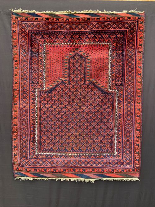Antique Prayer-rug, Timuri Tribes,  Dokhtar-e-qazi Sub-tribe, Borderlands of Eastern Persia/western Afghanistan.