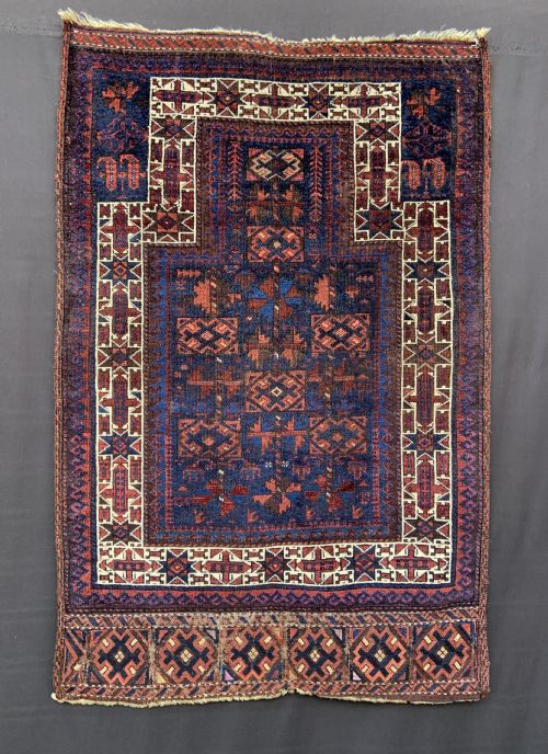 Antique Prayer-rug, Timuri Tribes, Borderlands of Eastern Persia/western Afghanistan.