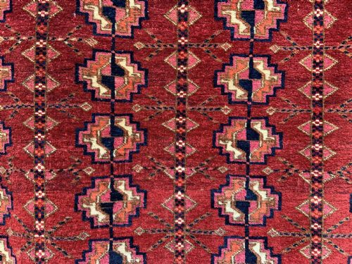 fig 1. Antique Turkmen Wedding Rug, Teke Tribes, Akhal Oasis, Turkmenistan, Central Asia.