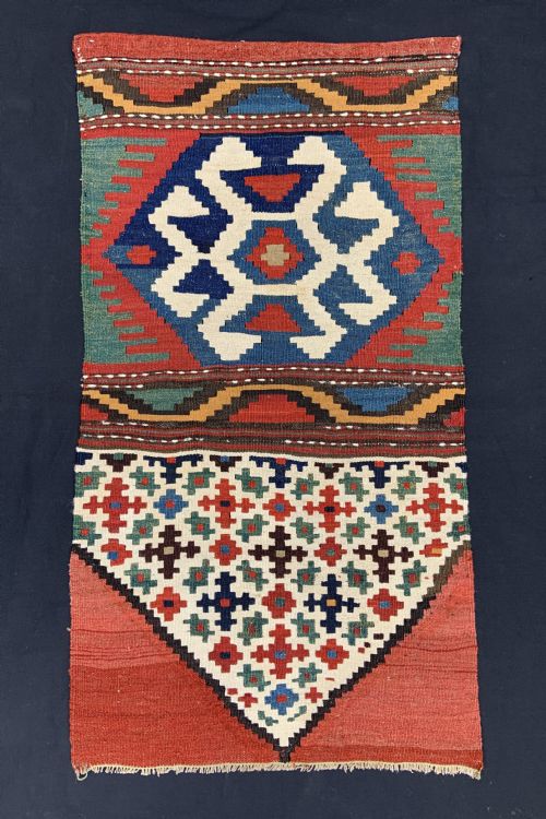 Antique Mafrash End Panel, Shahsevan Tribes, Moghan Plain, Azerbaijan.