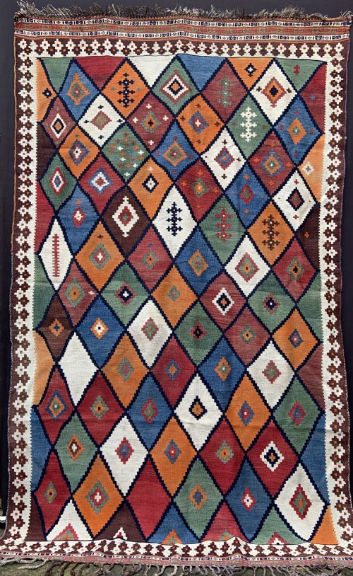 Antique Kilim, Qashqa'i Tribes, Fars Province, South-west Persia.