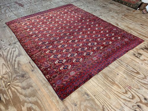 Antique Turkmen Main Carpet, Teke Tribes, Turkmenistan, Central Asia.