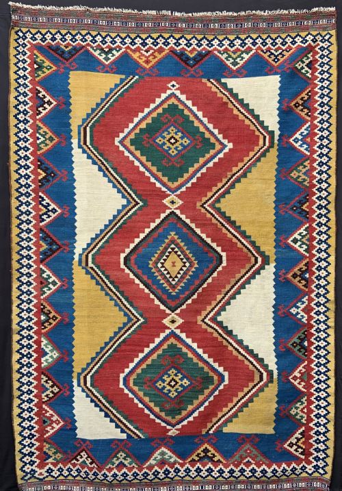 Antique Kilim, Qashqa'i Nomads, Fars Province. South-west Persia.