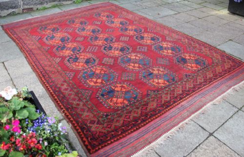 Antique Turkmen Main Carpet, Ersary Tribes, Middle Amu Darya Region, Turkmenistan, Central Asia.