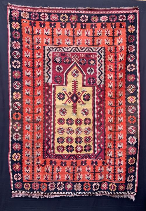 Antique Prayer-kilim, Erzurum, Eastern Anatolia.