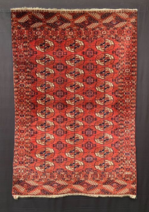 Antique Turkmen Rug, Teke Tribes, Turkmenistan, Central Asia.