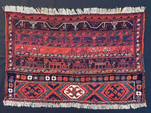 Antique Storage Bag-face, Luri Nomads, Luristan, Western Persia.