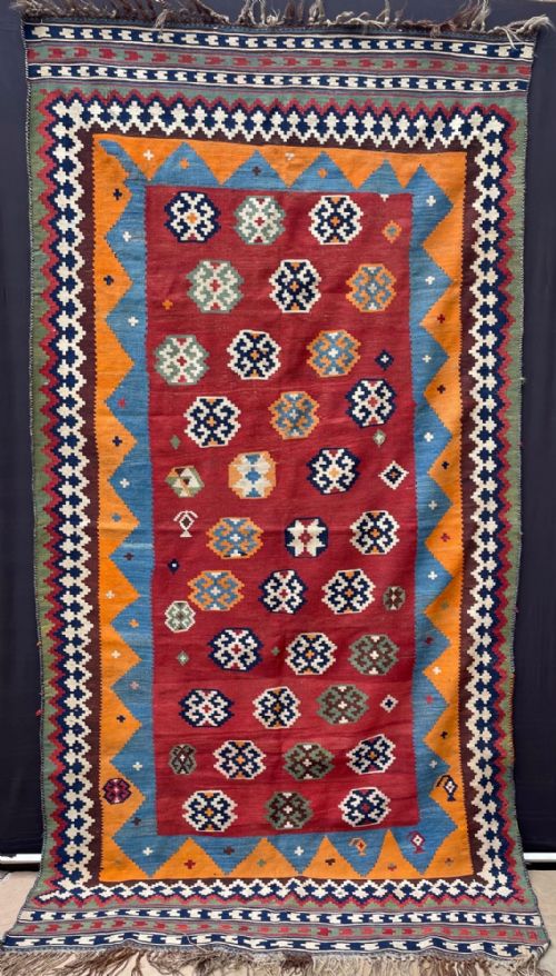 Antique Kilim, Qashqa'i Tribes, Fars Province, South-west Persia.