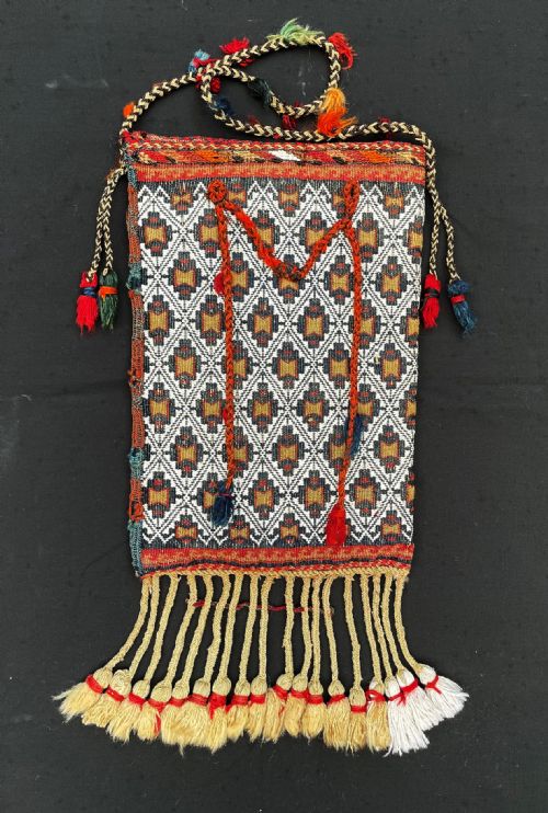 Antique Spoon-bag, Afshar Nomads, Kerman Province, South Persia.