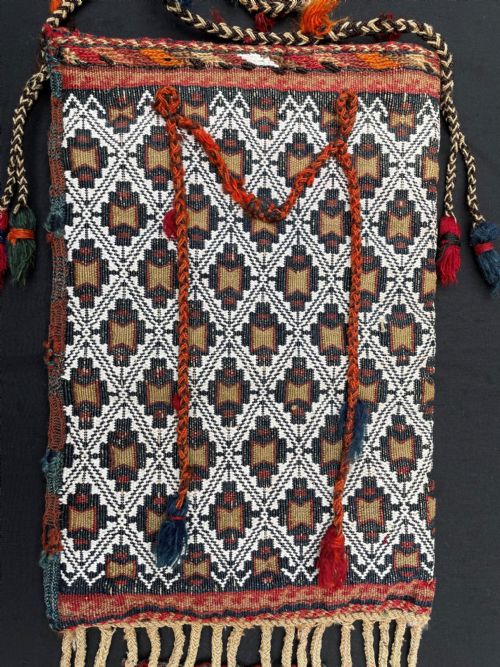 fig 1. Antique Spoon-Bag, Afshar Nomads, Kerman Province, South Persia.