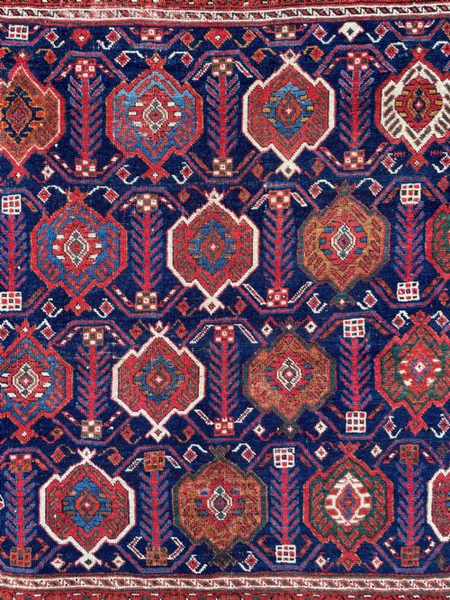 fig 1. Antique Afshar Masnad, Afshar Nomads, Bardsir Region, Kerman Province, South Persia.