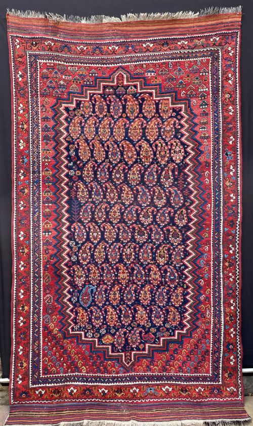 Antique Afshar Tribal Carpet, Afshar Nomads, Kerman Province, Southern Persia.