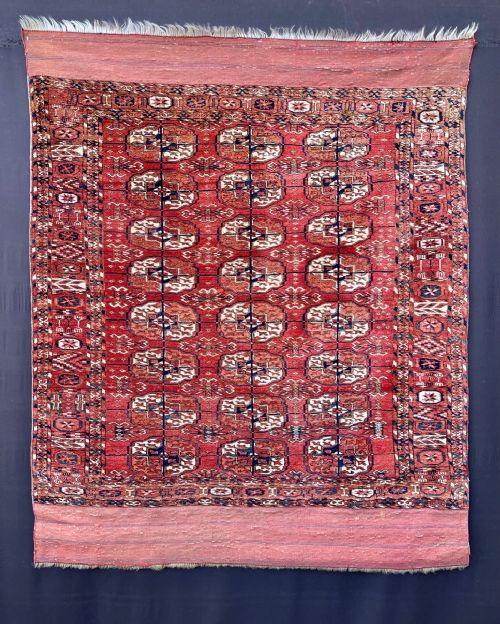 Antique Turkmen Wedding Rug, Teke Tribe, Akhal Oasis, Turkmenistan, Central Asia.