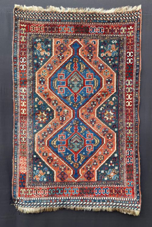 Antique Qashqa'i Rug, Shesh-boluki Taifeh, Fars Province, South-west Persia.