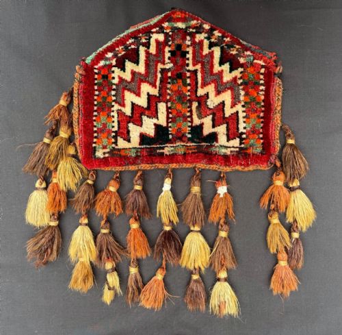 fig 1. Pair of Antique Turkmen Dizlyks, Yomut Tribes, Trans-Caspian Steppes, Turkmenistan, Central Asia.
