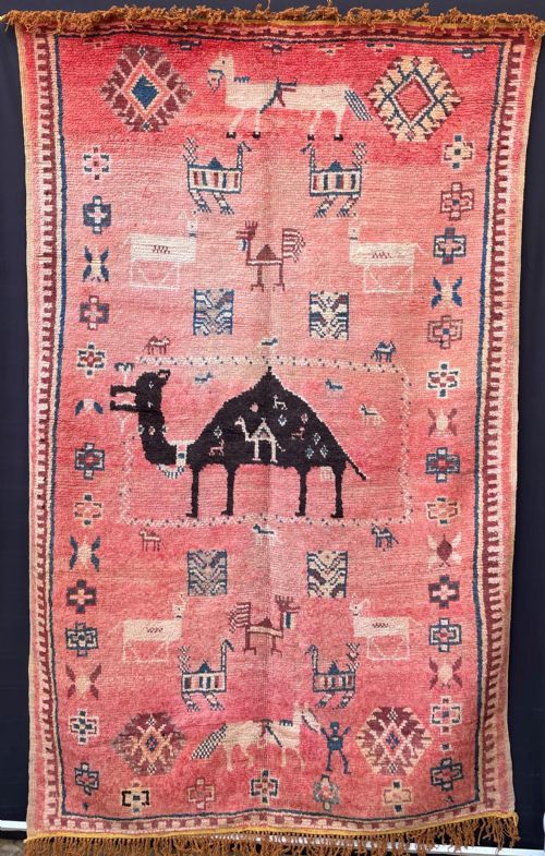Antique Moroccan Rug, Rehamna, Morocco.