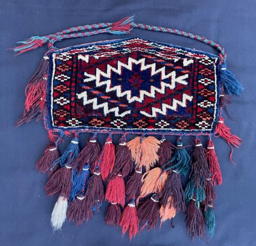 fig 1. Antique Pair of Turkmen 'Dizlyks', Yomut Tribe, Trans-Caspian Steppes, Turkmenistan, Central Asia.