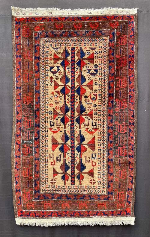 Antique Baluch Tribal Rug, Khorassan Province, North-east Persia.