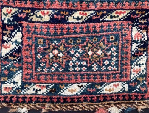 fig 1. Antique Vanity-Bag, Afshar Nomads, Kerman Province, Southern Persia.