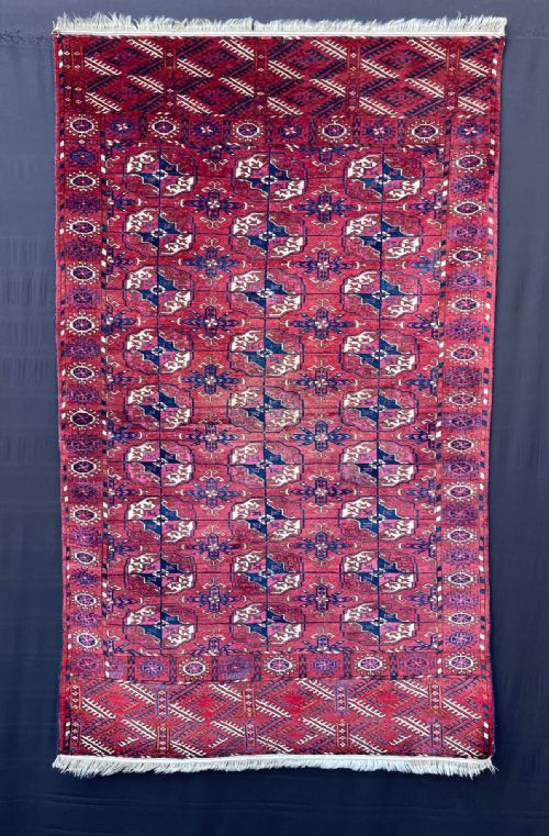 Antique Turkmen Rug, Teke Tribes, Merv Oasis, Turkmenistan, Central Asia.