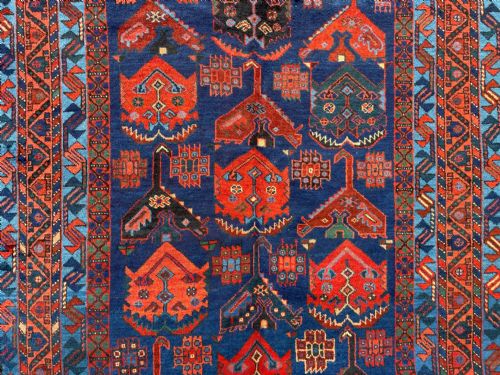 fig 1. Antique Afshar Rug, Neiriz Region, Kerman Province, South Persia.