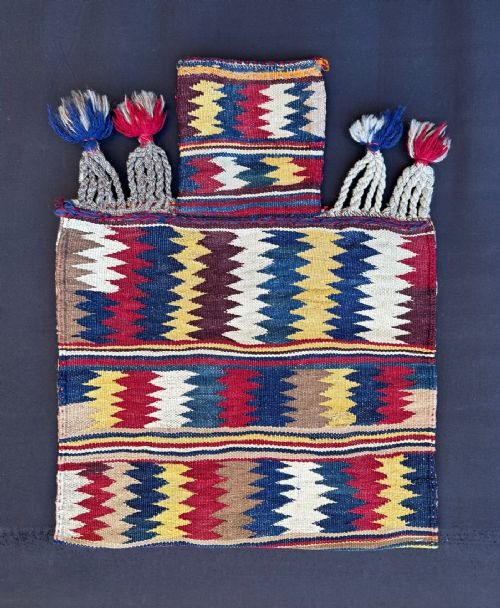 Antique Salt-bag, Qashqa'i Tribes, Fars Province, South-west Persia.