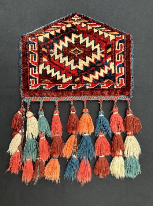 Antique Turkmen Dizlyk, Yomut Tribes, Trans-caspian Steppes, Turkmenistan, Central Asia.