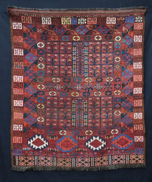Rare Antique Turkmen Engsi, Ersary Tribes, Middle Amu Darya Region, Turkmenistan, Central Asia.